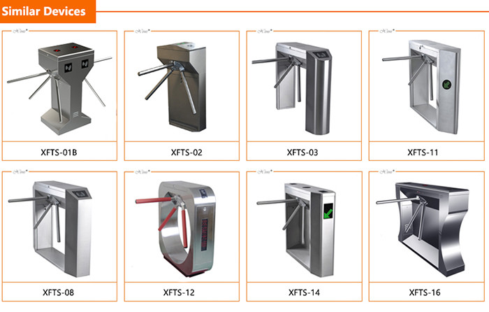 Smart Access Control Turnstile Gate TCP / IP Bridge Tripod Turnstile Gate