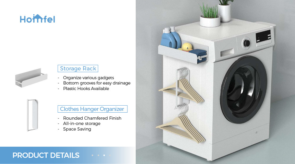Magnetic Washing Machine Organizer Multifunctional Design for Storage Holders Racks
