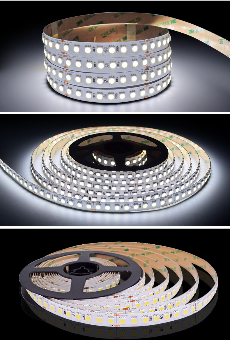 IP20 RGB 30 LEDs / M 28W SMD 5050 LED Strip Light Width FPC Material
