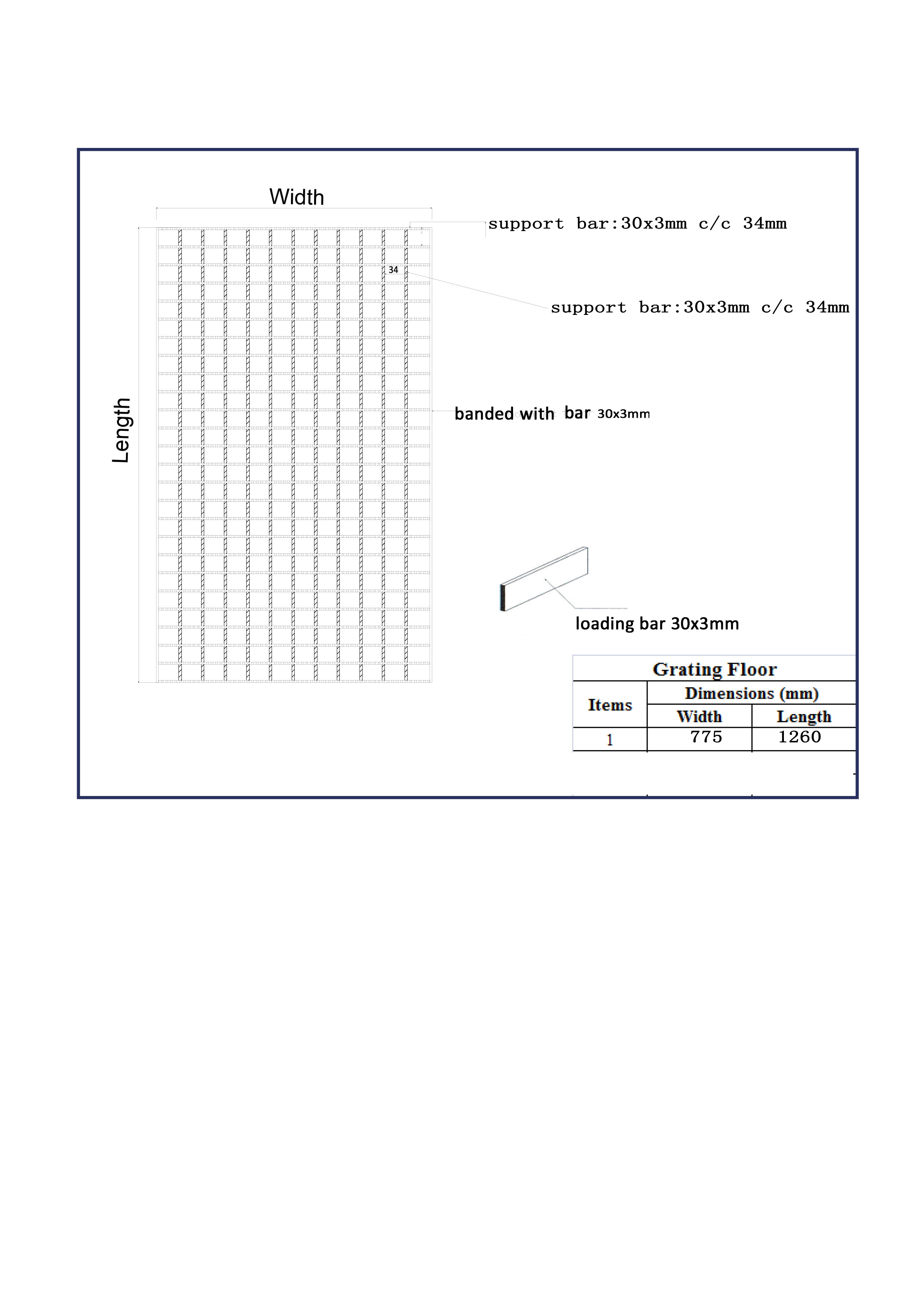 drawing of grating