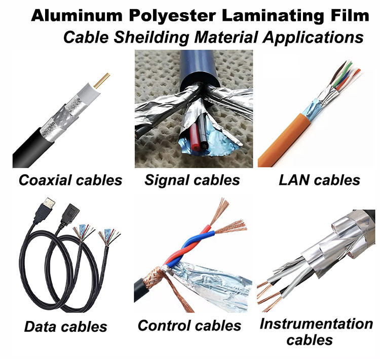 Blue 9mic 23mic AL+PET Aluminum Plastic Laminated Film Single Side