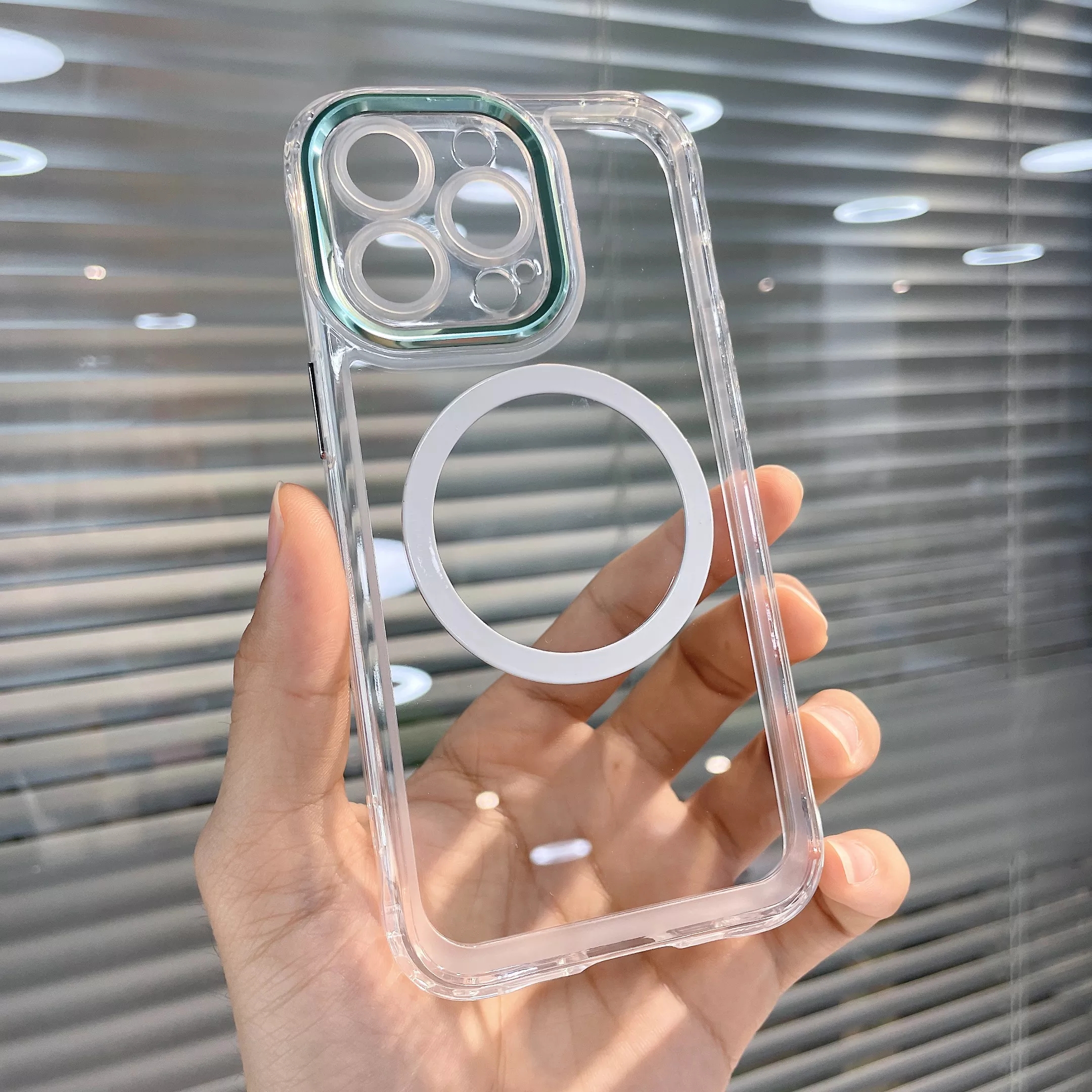 Shockproof Slim Magnetic Phone Cover for iPhone 14 Pro Max Clear Transparent Design