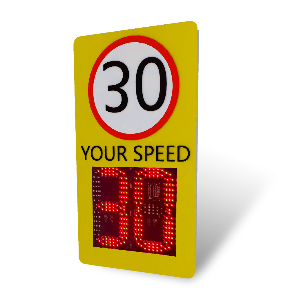 Solar Radar Speed Signs with Phone App Settings for Accurate Measurement