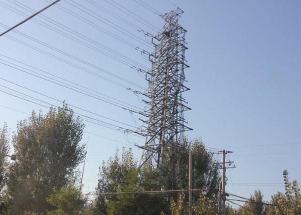 S235JR High Tension Electrical Towers , 10 - 1000KV High Voltage Transmission
