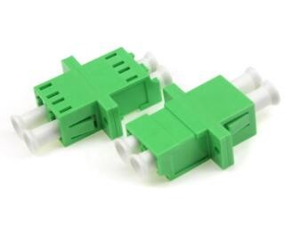Multimode LC APC Duplex Adapter With Flange green Color
