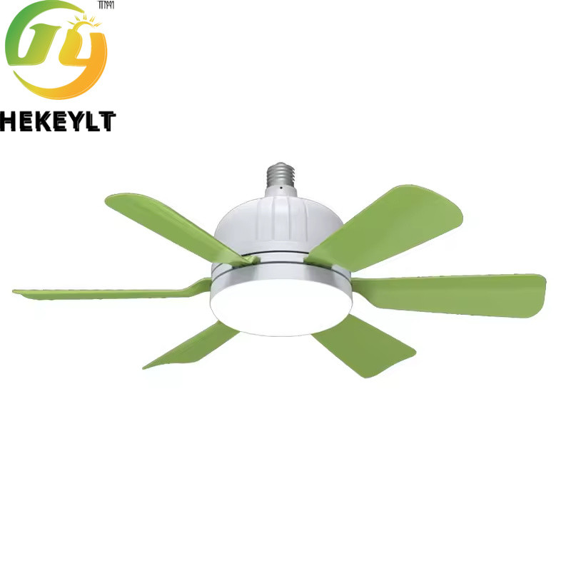 Indoor Silent Colorful Dimmable Enclosed Kitchen E26 E27 Modern Led Ceiling Fan Lights Remote Control