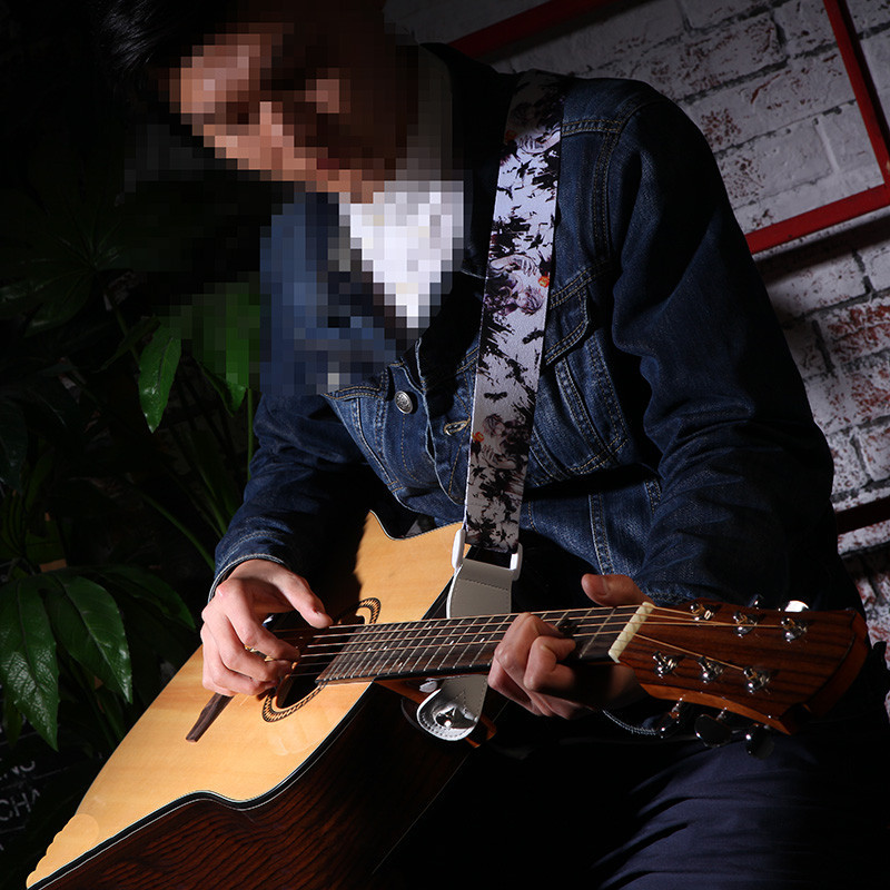Custom LOGO Personalized Guitar Straps With Polyester Cotton Material