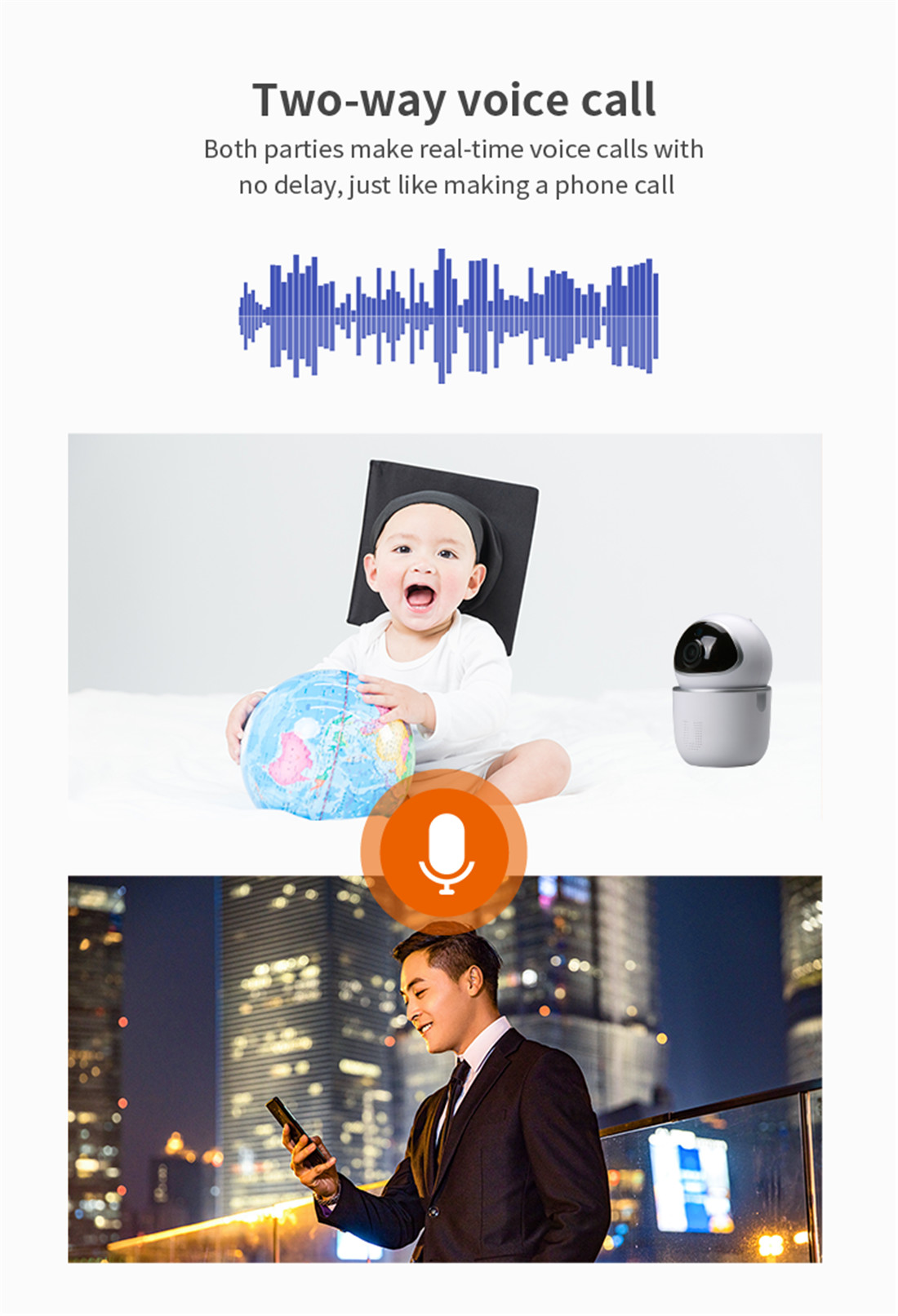 HD 3MP IP Wireless Wi-Fi Smart Camera Night Vision With Speaker Motion Baby Monitoring Home Security