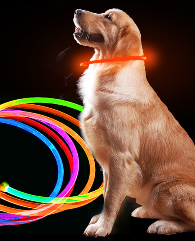 Custom Nylon Waterproof Dog Training Collar Reflective LED Luminous Charging Pet Dog Collar