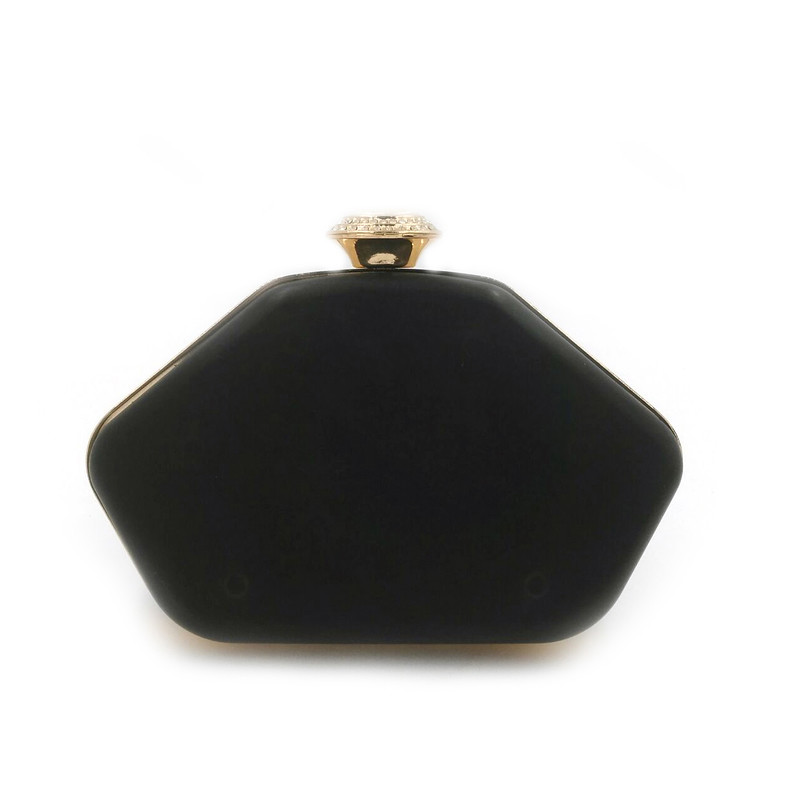 Simple Clasp With Diamond Hexagon Shape Iron Box Clutch Frame