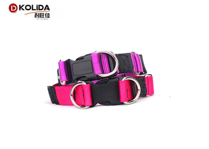 Personalized Dog Collar Double D Ring Quick Release Buckle Nylon Collars for Dogs