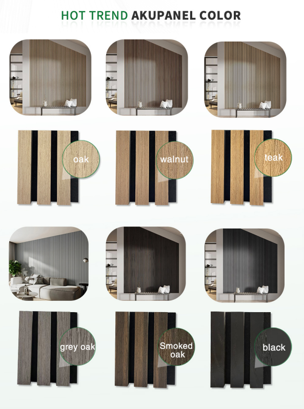 Acoustic wall panel acoustic wooden wall slat Soundproof Wall Panels Custom Sound Proof polyester acoustic panel akupanel