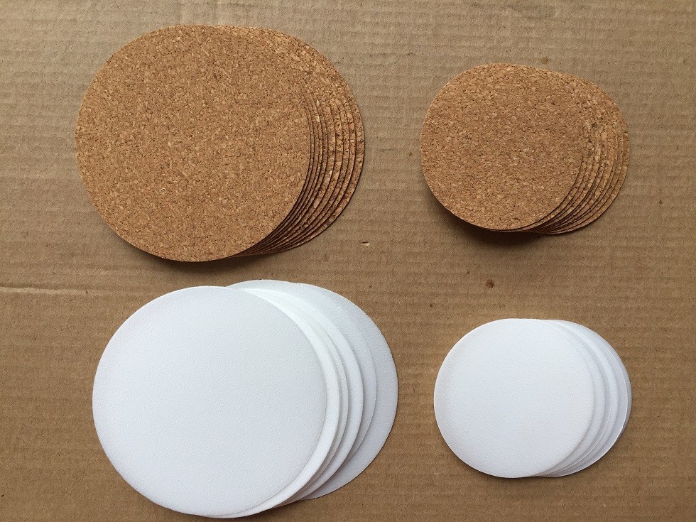 2016 Environmental & Hot Sale Cork Liner Lid in glass jar cap,60mm,80mm
