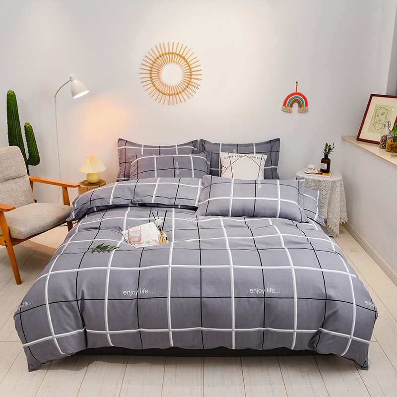 Home Warm Cosy Luxury Breathable Super Soft Fitted Bed Sheet 4 Piece Bedding Sheet Set