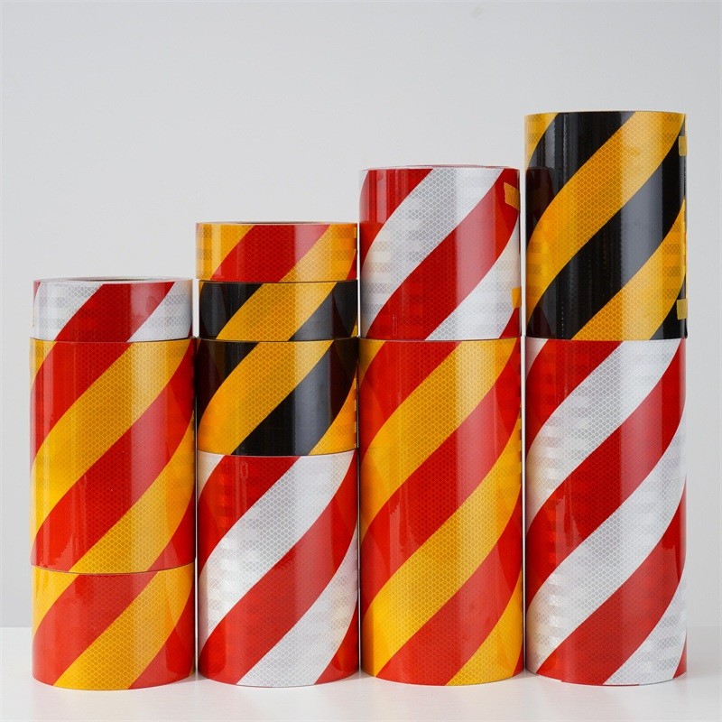 Acrylic Material High Intensity Grade Reflective Slant Strip Film 9300s For Vehicle Stickers