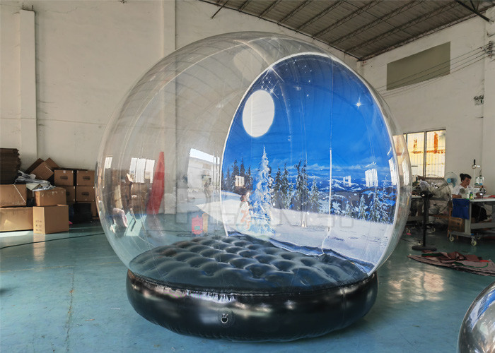 Customized Clear Inflatable Snow Globes Giant Outdoor Blow Up Snow Globe