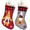 Buy cheap 2 Pcs Christmas Stockings New Set, 3D Gnomes Soft Classic Red and Grey Fireplace from wholesalers