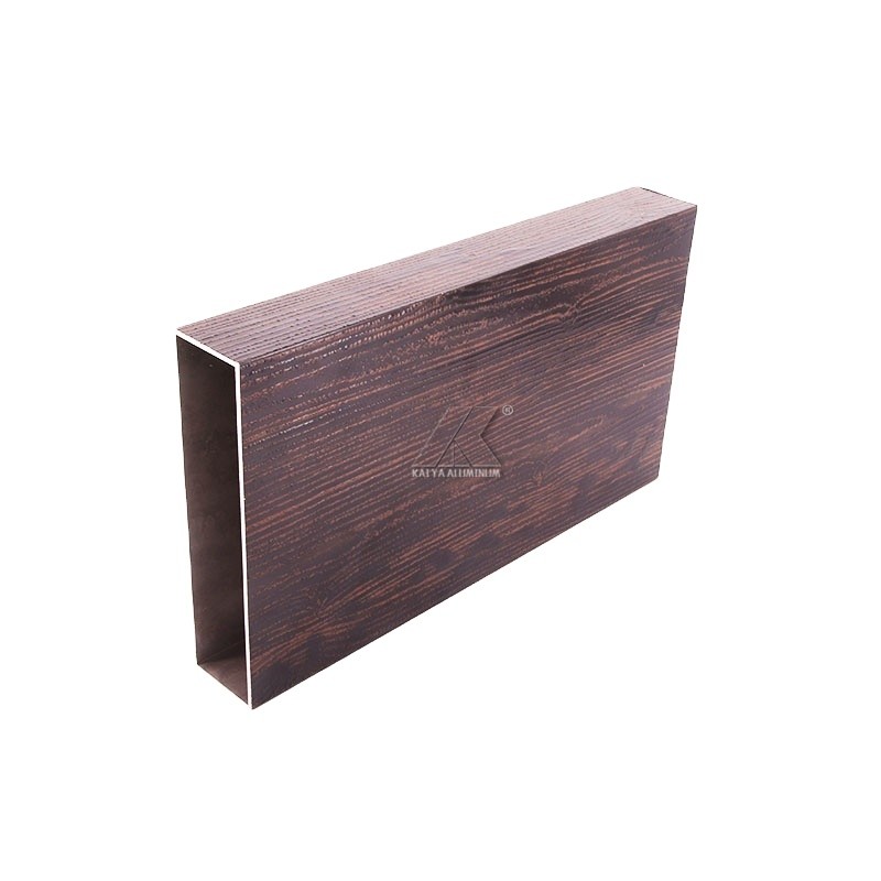 4d Wooden Effect 6063 T5 Square Tube Profile Aluminum Rectangular Tubes