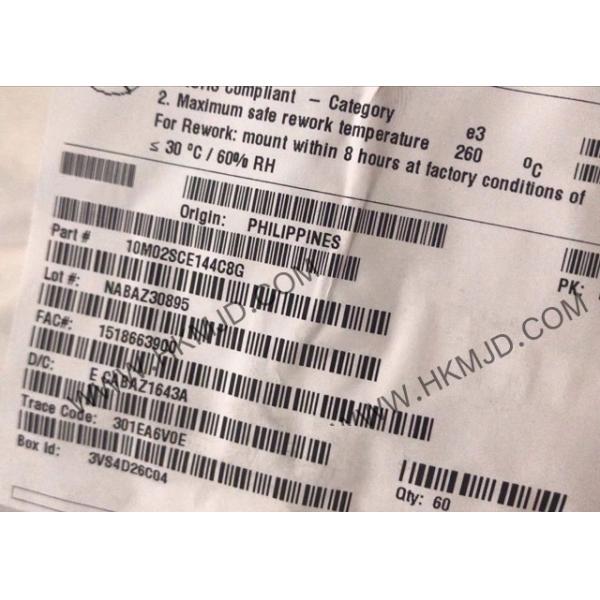 China Field Programmable Gate Array 10M02SCE144C8G
 Field Programmable Gate Array QFP-144 Non-Volatile FPGA IC
 on sale