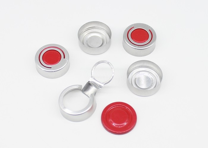 20mm Color Customized Two Pieces Crimp Aluminum Cover Cap With Ring-Pull