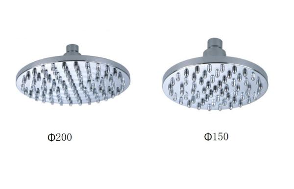 ZYD01W Diameter 200mm Round Shape Multicolor Abs Chrome Plated Bathroom Rainfall