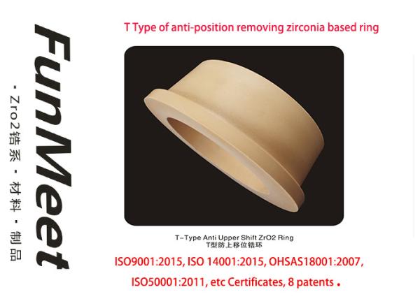 T Type Slide Gate Zirconia Ring, Anti Position Moving