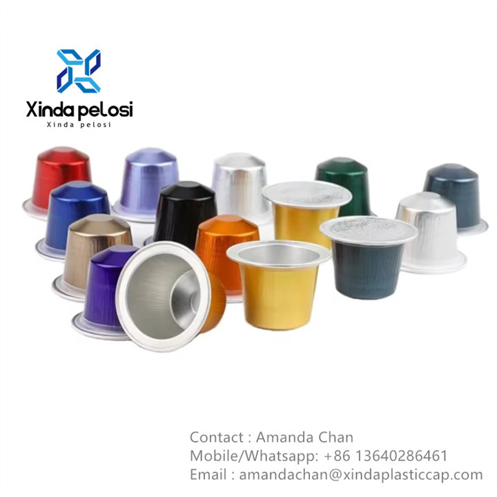 Wholesale Aluminum Foil Capsule Cup Aluminum Coffee Capsules Pods With Foil Lid