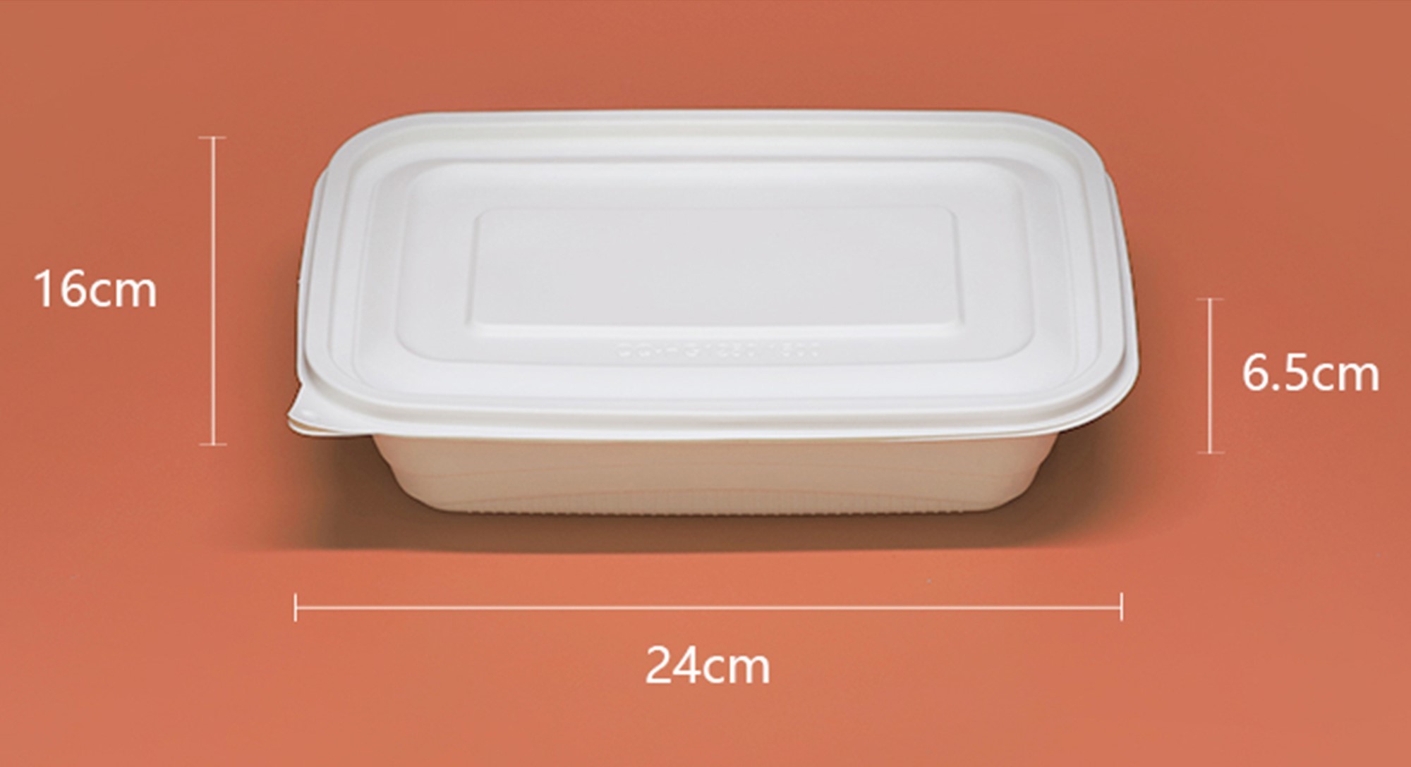 Biodegradable corn starch disposable lunchboxes for bento or take-out food lunchboxes