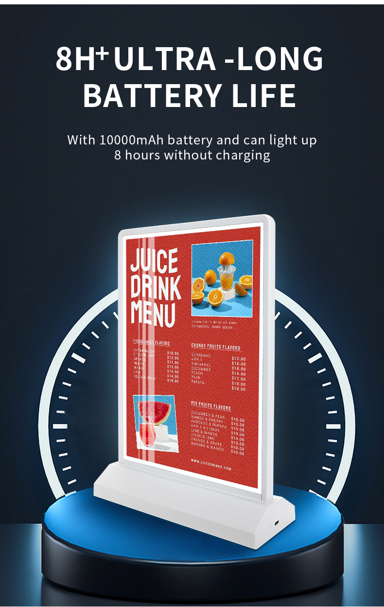 Upgrade Your Menu Display with Our Indoor LED Light Box Battery Powered and Durable