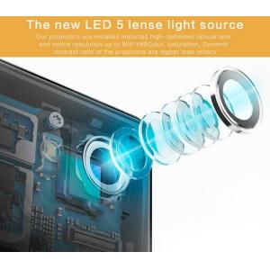 1200 Lumens 800x480 HDMI/AV/VGA/USB Input LED Video Projector HD Home Theater