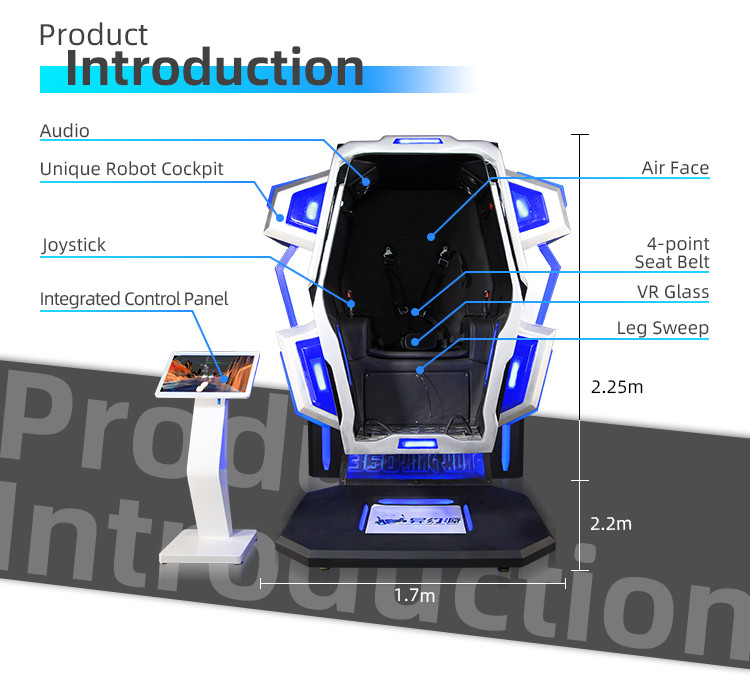 9D Game VR Simulator 360 Kingkong Rotating Virtual Reality Roller Coaster Simulator