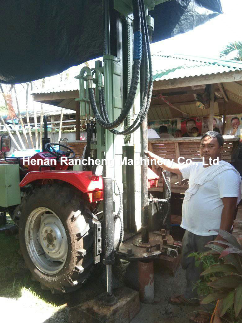 200m Hydraulic Trailer Mounted Water Well Drilling Rig With 4T Weight