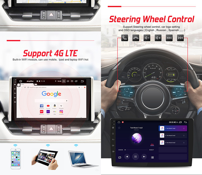 Carplay 256gb Rom Android Auto Video Player 9" 10" Qled Octa Core Car Gps