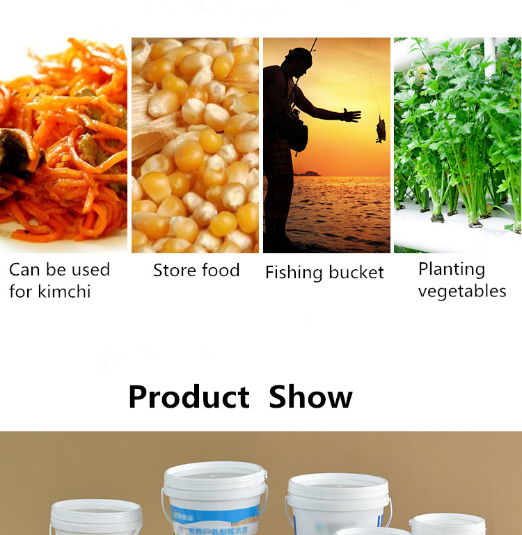 Securely Sealed 15L Clear Recycled Plastic Bucket With Sealing Lid for Paint Storage
