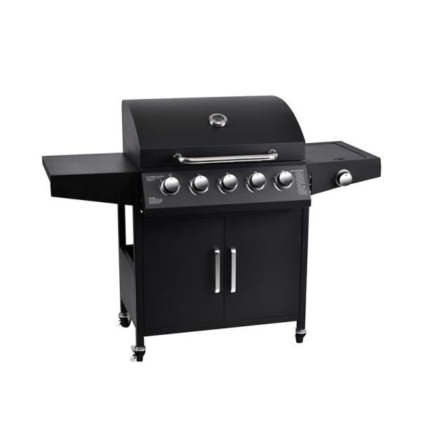 Propane Fuel Burners Barbecue Smoke Stove Rotisserie Chicken Food Truck Cart