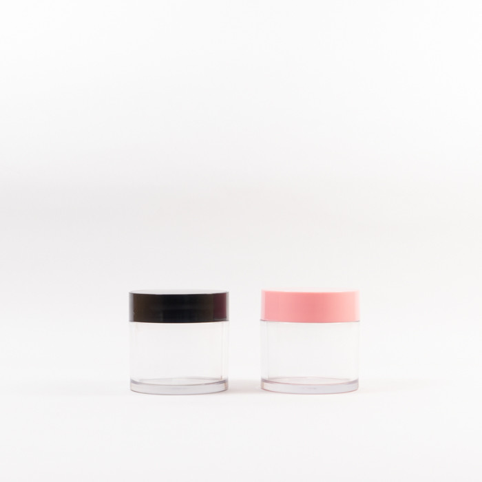 50ml 100ml 200ml Thick Single Wall PET Plastic Jars With Lid