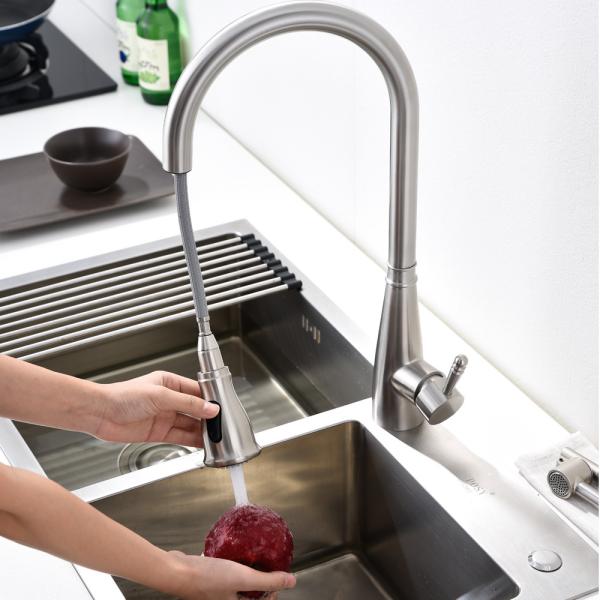 Retractable Touch Control Smart Kitchen Faucet Sus304 With Ceramic Drip Free