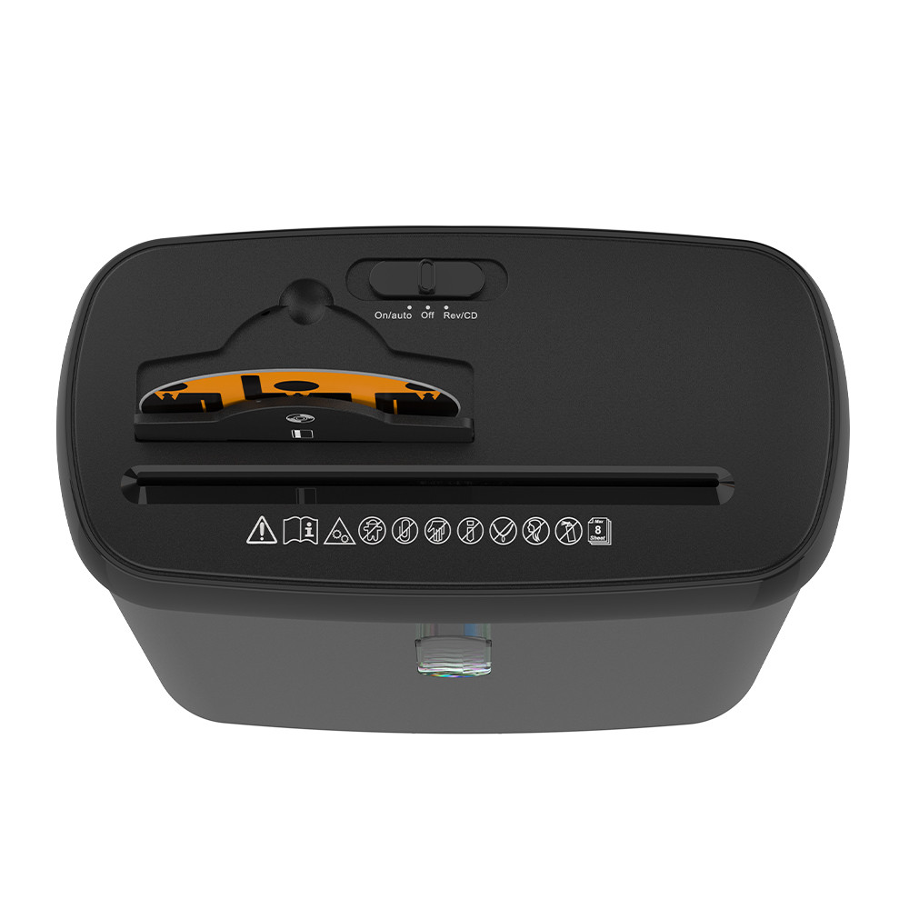 8 Sheet Strip Cut Paper Shredder With 11L Waste Basket Bin Small Size For Home Use SD108P