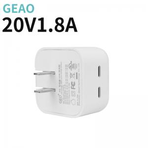 China 20V 1.8A GaN Fast Charger PD 35W Dual USB C Charger With UK Plug on sale