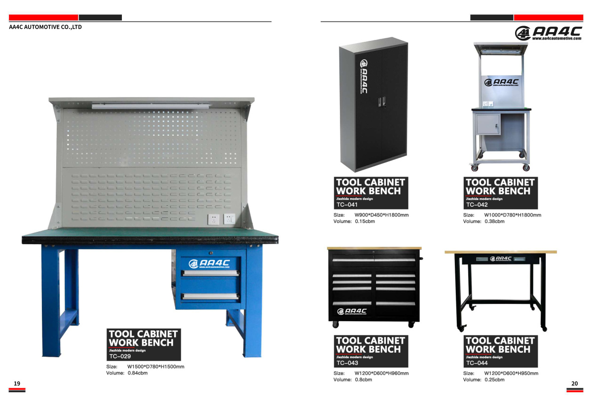 garage workshop industrial heavy duty metal steel tool cabinet 3 drawers 3 layers work bench TC-016
