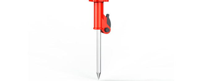 Pointed Pickaxes Handheld Hydraulic Breaker Shock Absorbing Handle