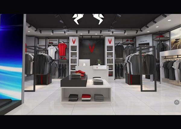 Casual Wear Shop Clothing Display Case , Brand Unique Design Clothes Hanger