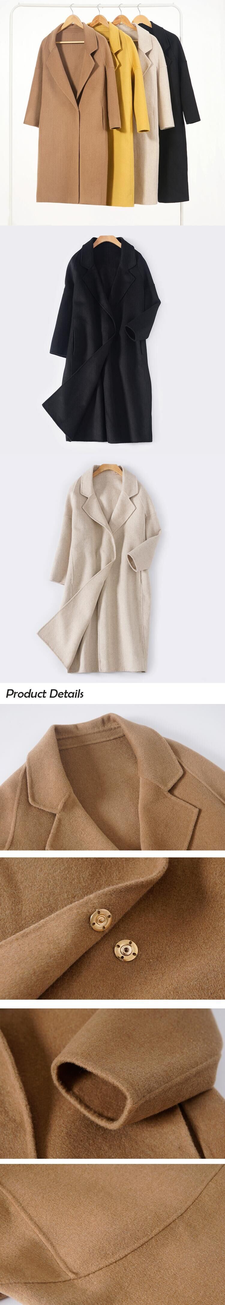 Winter Wool Coat Women Ladies Overcoat Trench Coat for Ladies Women