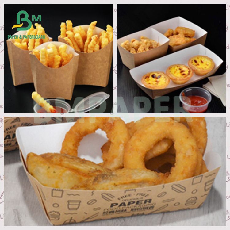 270gsm Food Contact White Top Coated Kraft Board for Pastry Packaging Box