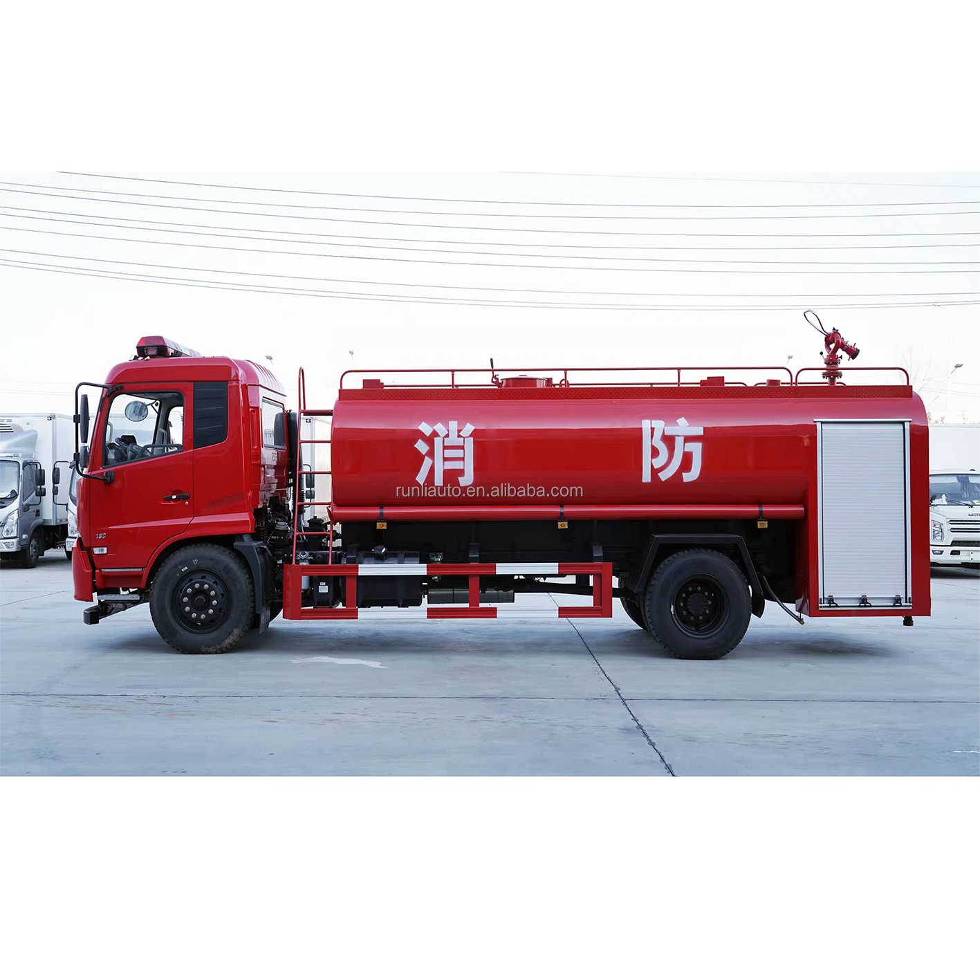 Auto SCS Dongfeng Firefighter Rescue Truck Chassis 4x2 Water Curtain Fire Sprinkler
