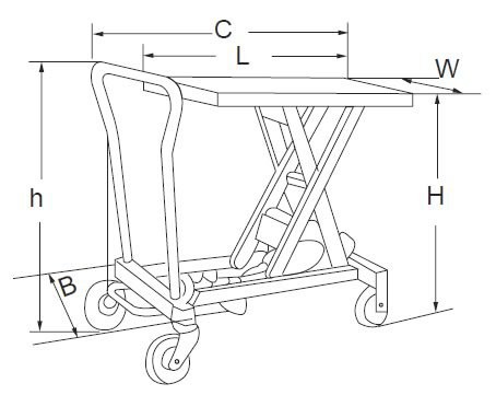 Electric Hydraulic Double Scissor Lift Table Cart 56" Lifting Manual Scissor Table