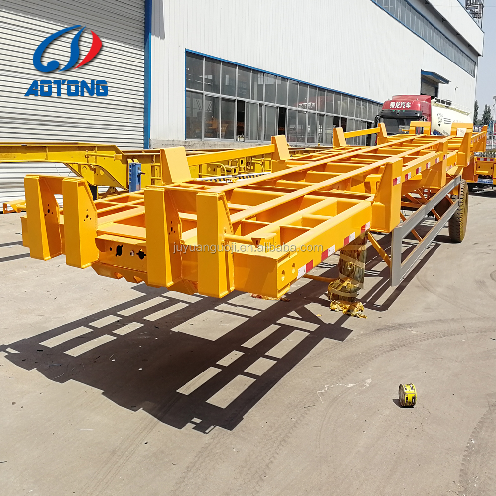 Steel 3 Axles 40ft 20ft 40ft Shipping Container Flat Semi Trailers for Country Markets