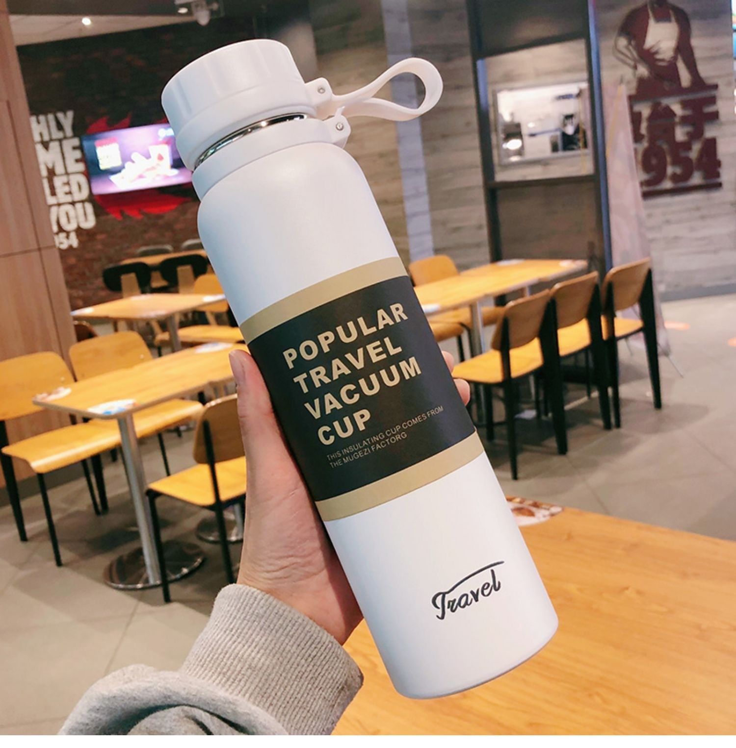 Stainless Steel Double Wall Tumblers Thermos Vacuum Drink Cup Warmer Mug Camping Water Tea Coffee Bottle With Lid