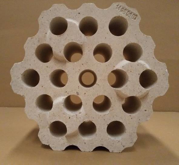 Silica Checker Clay Refractory Brick Multistage Batching With 37 Holes