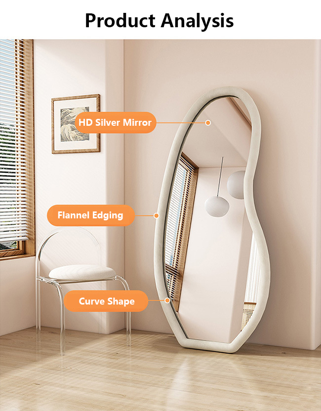Custom Standing Arched Floor Mirror Full Length 78x108cm